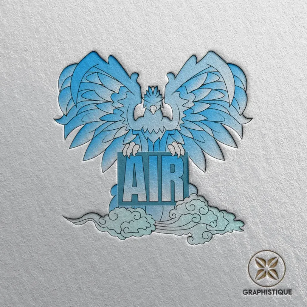 logo design phoenix élément air