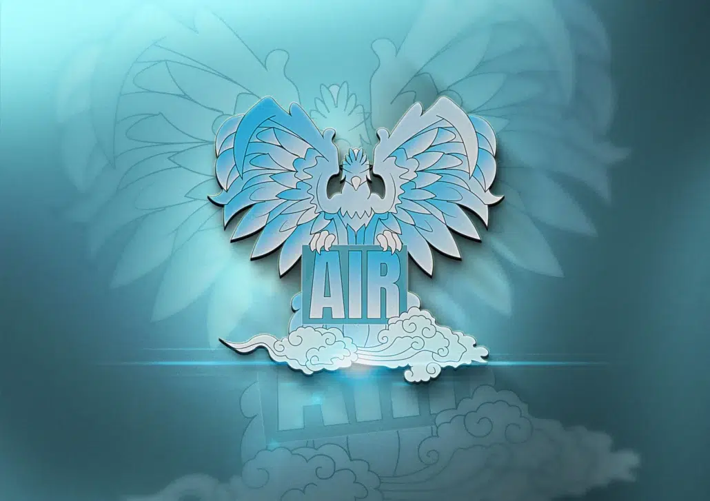 graphisme logo phoenix élément air