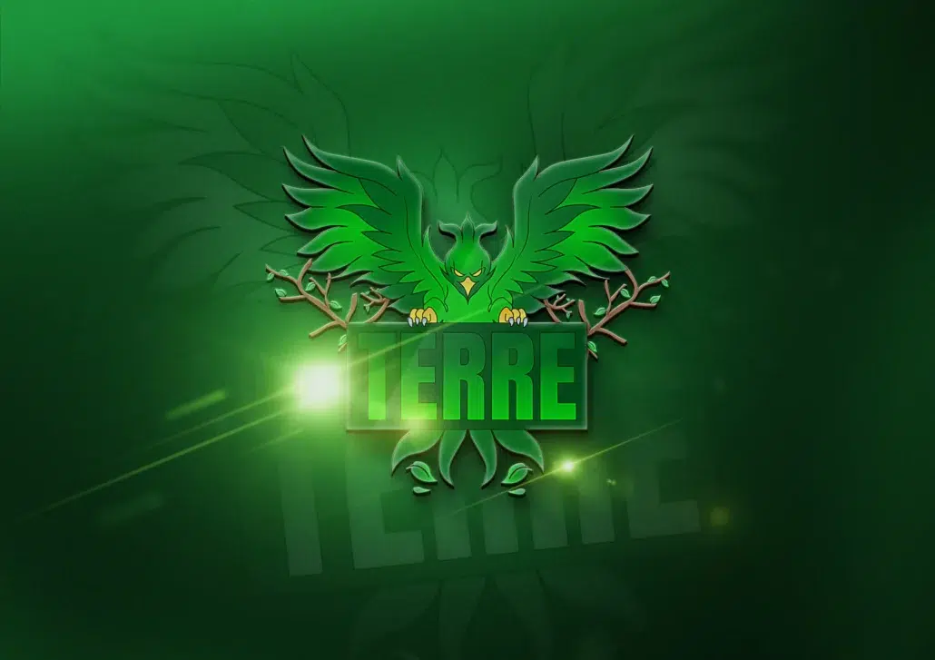 graphic design logo phoenix élément terre