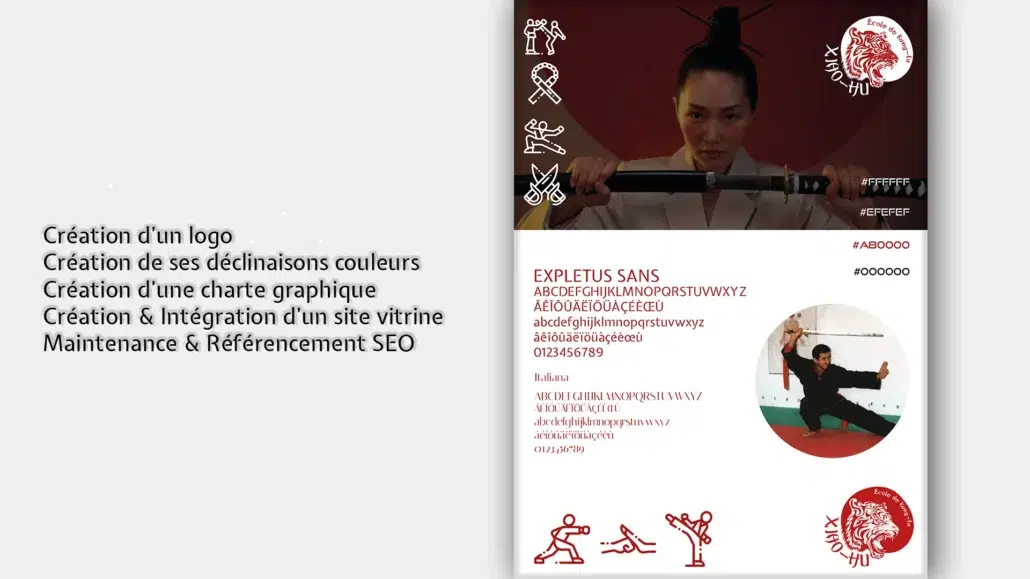 graphisme branding kung fu website