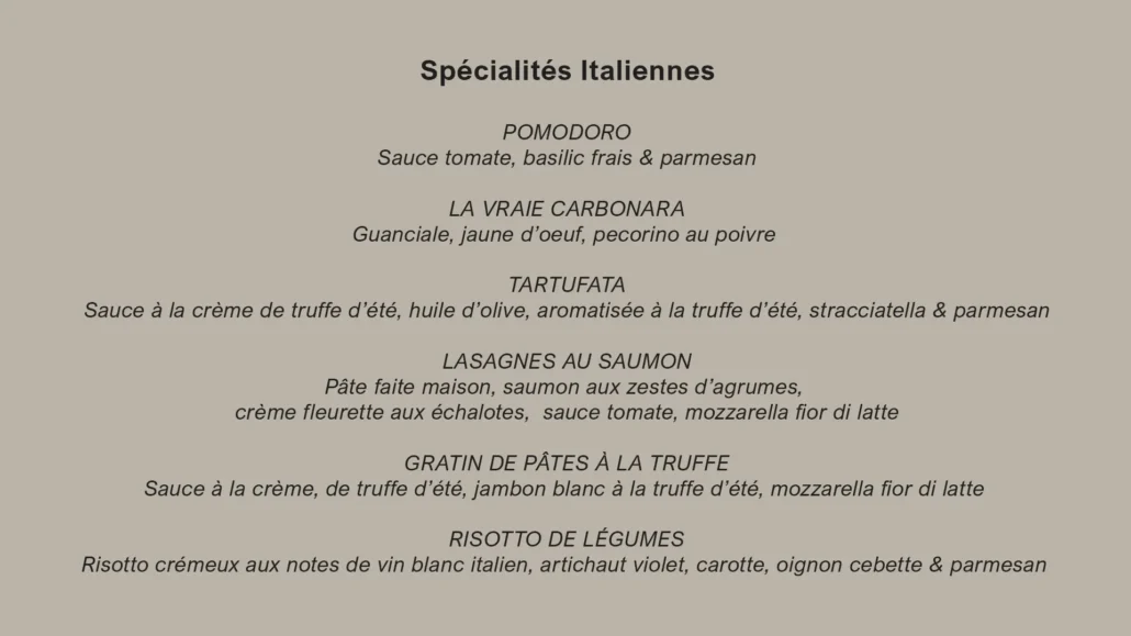 graphisme branding restaurant italien