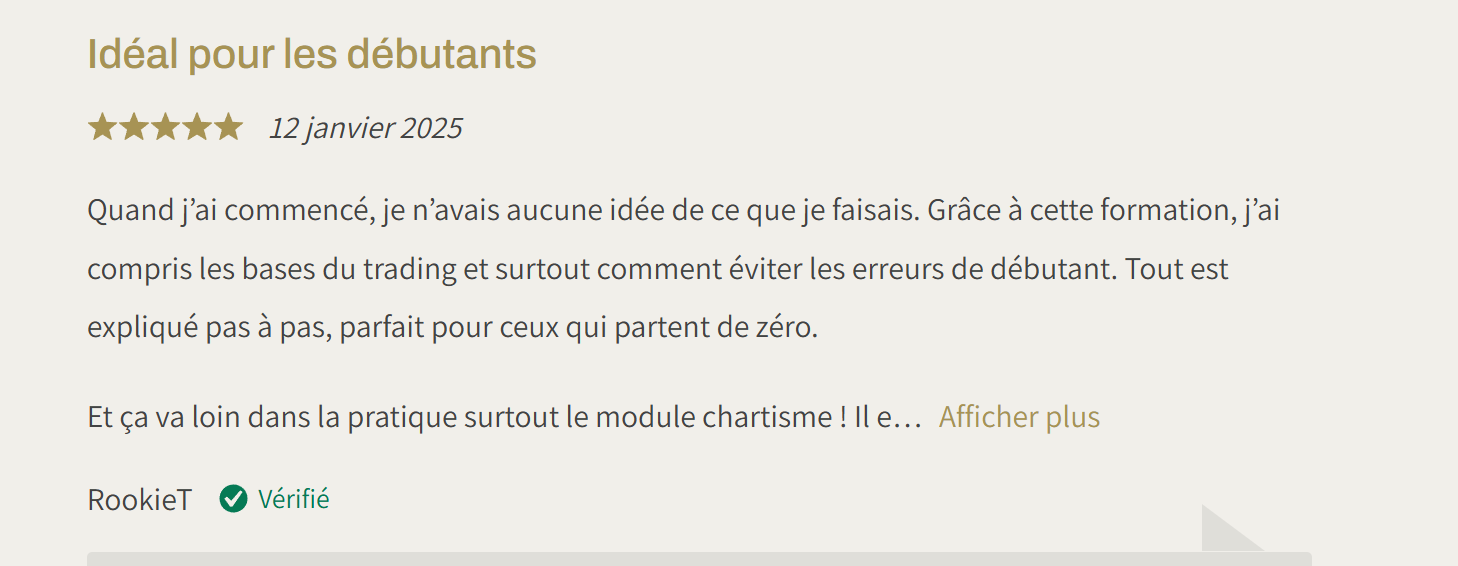 Témoignage apprenant